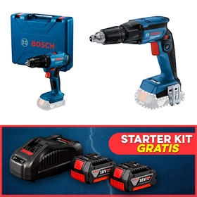 TALADRO PERCUTOR/ATORN. 18V GSB 185-LI + ATORNILLADOR DRYWALL INAL GTB 185 + BOLSO PORTA HERRAMIENTA