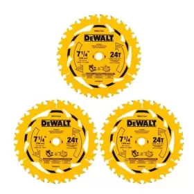 PACK 3 DISCOS SIERRA 7 1/4X5/8 24 DTES DEWALT (DWA271424PK3)