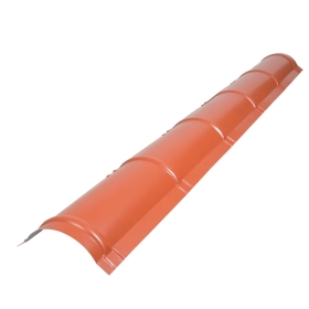 CABALLETE ONDULADO COLOR TERRACOTA PARA TEJA CONTINUA AYSEN 0,40 X 2 MTS (IMPOR)