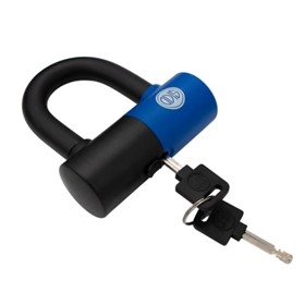 CANDADO MINI U LOCK K3500D LLAVE DISCO GANCHO 18MM NEGRO/AZUL