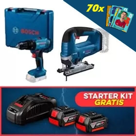 TALADRO PERC.GSB 185LI+SIERRA CAL+BOLSO+REGALO KIT 2BAT.Y CARG. BOSCH+70LAMINAS