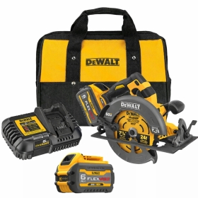 Kit Sierra Circular Dewalt Inal. 7 1/4 60 V 2 Baterias 6A + Cargador + Bolso Mod: Dcs578T2-B2