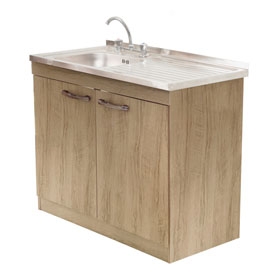 KIT MUEB-LAVAP SALMAO 1 MT +CUB+SEC DER+GRIF P/COMB C/DESAGUE DSC 