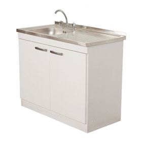 KIT MUEB-LAVAP BCO TEXTURADO 1 MT+SEC DER+GRIFERIA  P/COMB C/DESAGUE 500100110