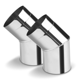 JGO 2 CODOS 135° ACERO INOX 5" DE DIAMETRO AMESTI  