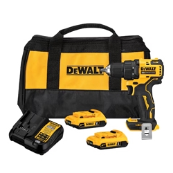 TALADRO ATORNILLADOR INAL. 1/2" 20V MAX C/2BAT+CARG. Y BOLSO DEWALT(DCD708D2-B2)
