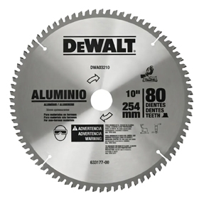 DISCO DE SIERRA CIRCULAR 10  80T DEWALT MOD: DWA03210(PLATEADO)