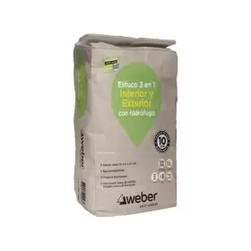 Estuco 2 En 1 Weber Interior Y Exterior Saco 25 Kg Mod: Qui1439