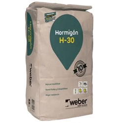 SACO MORTERO HORMIGON PREPARADO H30 25 KG WEBER (QUI1434)