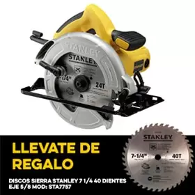SIERRA CIRCULAR 7.1/4" 1600W + REGALO DISCO SIERRA 40 DIENTES STA…