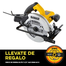 SIERRA CIRCULAR 7.1/4" 1500W + REGALO DISCO SIERRA 40 DIENTES DEWALT(DWE5615-B2)