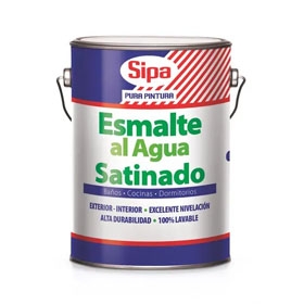 ESMALTE AL AGUA SATINADO BLANCO GL SIPA 
