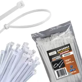 Amarra Plastica Blanca 2,5X100Mm 100 Un. Flovi Mod: Rqt-201