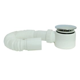 DESAGUE ABS BLANCO P/RECEP ACRILICO 50MM C/TUBO EXTEN 31-71 CM S-40MM