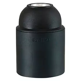 PORTALAMPARA RESINA E-27 BORNES C/T NEGRO (MARISIO) MWD070202554 (E25)