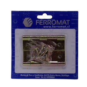 DISPLAY  BISAGR N° 840 ZN C/TOR 2"X 2"  2 UN FERROMAT (LBAT-724)