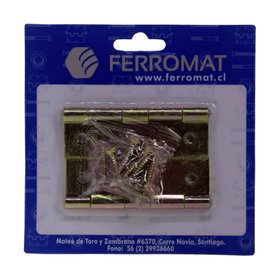 DISPLAY  BISAGR N° 840 ZN C/TOR 21/2"X21/2"  2 UN FERROMAT (LBAZ-724) 