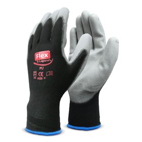 GUANTE PU FLEX GRIS/NEGRO LEGEND T-9
