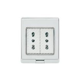 CASQUETE SOBREP IP55 P/EXT TOMACORRIENTE DOBLE(10/16) 250V BLANCO LEXO (5325305)