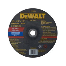 Disco Corte Metal 9 Dw 44600