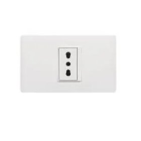 PLACA EMB. ARMADA ENCHUFE SIMPLE 10A/16A BLANCO ALPHA GRANTT