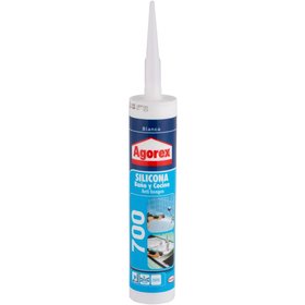 AGOREX SILICONA 700 BLANCO BAÑO Y COCINA ANTIHONGOS 300 ML 