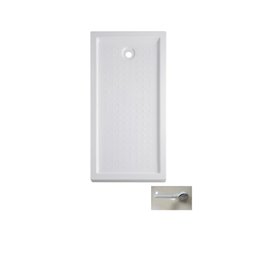 RECEPTACULO RECTANGULAR ACRILICO 110x72x7CM C/DESAGUE MIXA