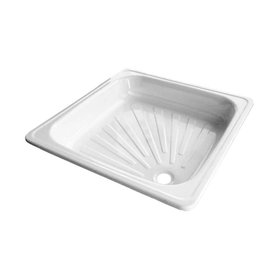 RECEPTACULO DUCHA 80X80X13 CM ACERO ESMALTADO ANTID. S/DESAGUE  MIXA