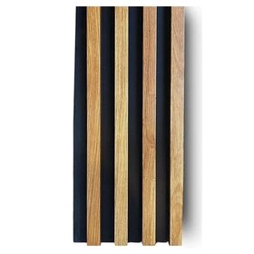 PANEL WPC 3D REVEST MURO INT/EXT 244X16,8CM BALSA/NEGRO C/U 