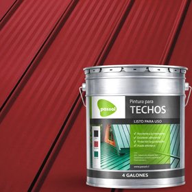 PINTURA PARA TECHO ROJO 1 GL (ZINC, HORMIGON, TEJAS)  PASSOL 