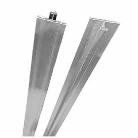 PERFIL ALUMINIO UNION (T) P/PANEL PVC PLATEADO 2,9 MTS 