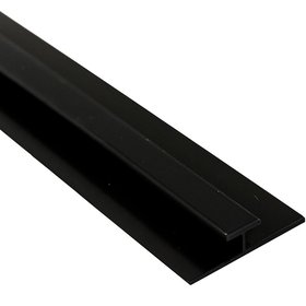 PERFIL ALUMINIO UNION (T) P/PANEL PVC NEGRO 2,9 MTS 