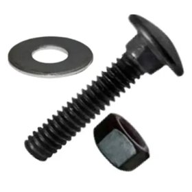CAJA PERNO COCHE ACERO NEGRO UNC TN 1/4 X 3 100 UNIDADES (PPCA-100)(E100)