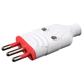 ENCHUFE MACHO VOLANTE ROSI 16A 2P+T 250V BLANCO 