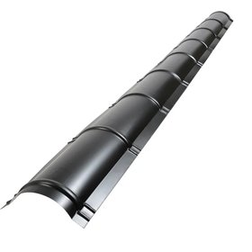 CABALLETE REDONDO COLOR NEGRO PARA TEJA CONTINUA AYSEN 0,40 X 2 MTS  (IMPORTADO)